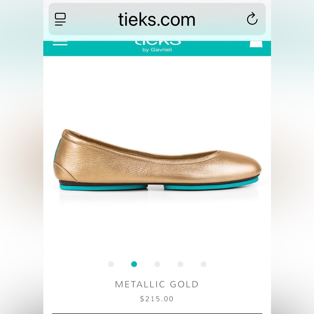 Tieks Metallic Gold Ballet Flats